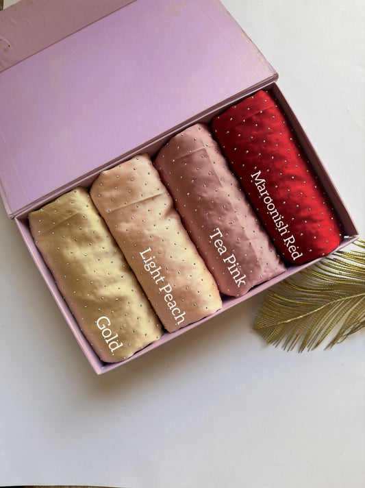 Satin Silk with Rhinestones