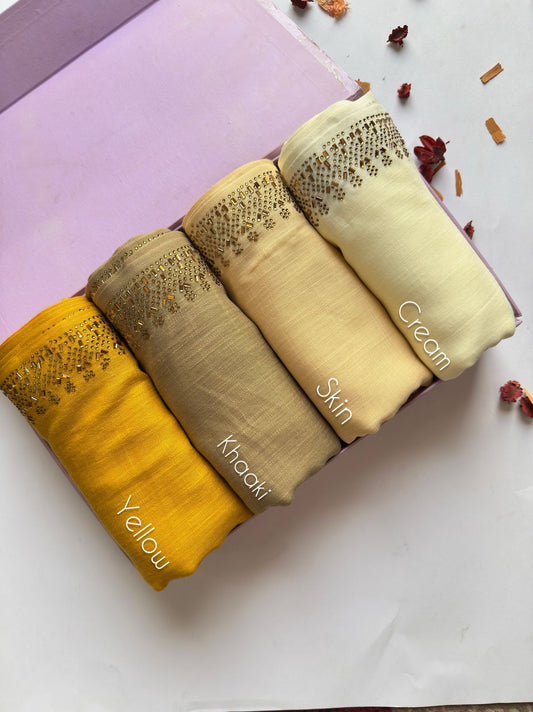 Stones Studded Turkish Lawn Hijabs