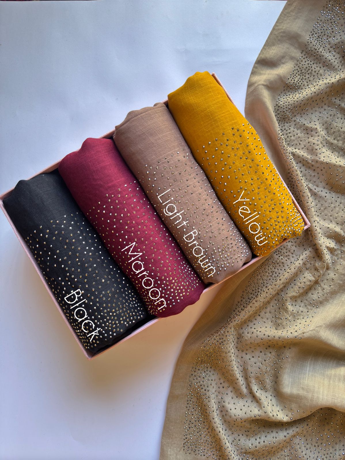 Stones Studded Turkish Hijabs