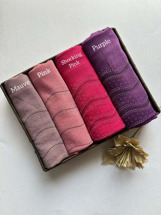 Turkish Lawn Stones Studded Hijabs