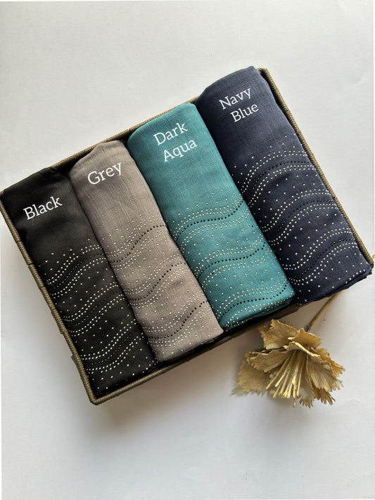 Turkish Lawn Stones Studded Hijab