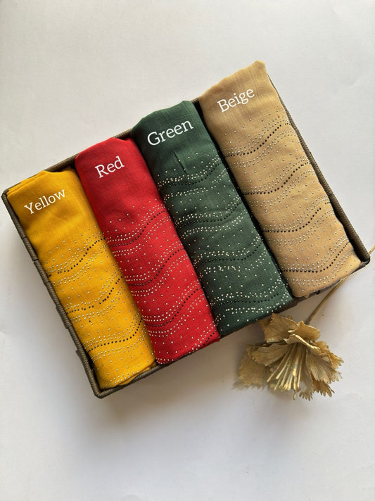 Turkish Lawn Stones Studded Hijabs