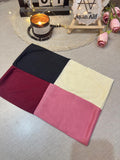 4 in 1 jersey tube band in Coral Pink, Maroon, Black and Cream by Aynn Alif Pakistan – soft stretchable hijab undercap for secure and polished scarf styling