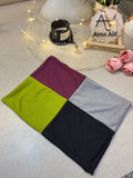 4 in 1 jersey tube band in Parrot Green, Maroon, Black and Light Grey by Aynn Alif Pakistan – soft stretchable hijab undercap for secure and polished scarf styling.