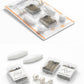8 in 1 hijab pins pack white with magnets snag free pins glider pins and boxed straight pins set