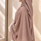 Almond brown extra-large modal hijab by Aynn Alif featuring an extremely soft, breathable fabric and elegant drape.