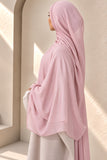 Extra large baby pink modal hijab in extremely soft and breathable fabric