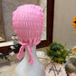Baby Pink ruched tie back hijab cap made from soft breathable jersey with full head coverage and adjustable tie-back by Aynn Alif.