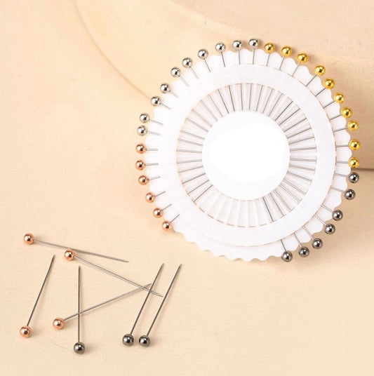 Metallic mix pinwheel hijab pins set with 30 stylish metallic scarf pins for secure hijab wear.