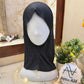 Black ninja cap full coverage under hijab, modest wear head and neck covering cap