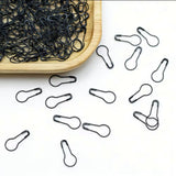 Black Snag-Free Pear Pins for hijabs featuring a smooth coil-free pear-shaped design that glides through fabric without snagging or pulling