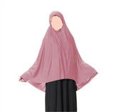 Blush pink teen half body khimar prayer scarf Pakistan anti slip jersey hijab