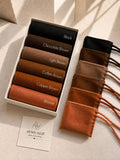 Crinkle silk hijab and matching niqab sets in Black, Chocolate Brown, Light Brown, Coffee Brown, Copper Brown and Bronze.