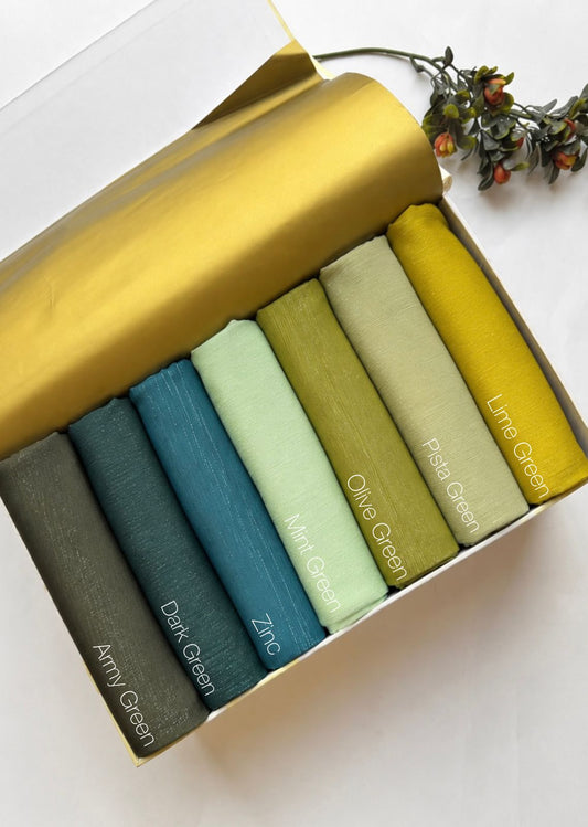 Aynn Alif premium chiffon zari shimmer hijab in Pakistan for semi-formal and formal occasions – price for 1 hijab