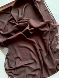 Chocolate brown chiffon georgette hijab with black tie dye design elegant drape