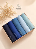 Coastal Blues Turkish lawn hijabs in standard size featuring navy blue, royal blue, denim blue, sky blue and light aqua in breathable lightweight fabric.