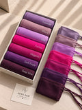Crinkle silk hijab and matching niqab sets in Lavender, Mauve, Lilac, Fuchsia, Magenta, Dark Purple and Deep Wine.