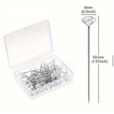 Crystal hijab pins box of 30 by Aynn Alif Pakistan featuring elegant embellished scarf pins for formal hijab styling.