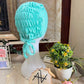 Cyan ruched tie back hijab cap made from soft breathable jersey with full head coverage and adjustable tie-back by Aynn Alif.
