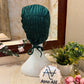 Dark Green ruched tie back hijab cap made from soft breathable jersey with full head coverage and adjustable tie-back by Aynn Alif.