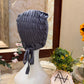 Dark Grey ruched tie back hijab cap made from soft breathable jersey with full head coverage and adjustable tie-back by Aynn Alif.
