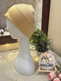 Beige tube underscarf band soft stretchable hijab underscarf
