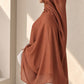 Extra large hazelwood brown modal hijab in extremely soft and breathable fabric