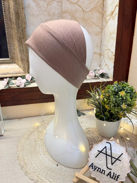 Light brown tube underscarf band soft hijab base