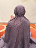 Maroon white polka dots namaz chaadar breathable modest prayer chadar for women full coverage Pakistan