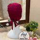 Maroonish Red ruched tie back hijab cap made from soft breathable jersey with full head coverage and adjustable tie-back by Aynn Alif.