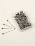 Metallic black hijab pins box of 100 by Aynn Alif Pakistan with premium metallic scarf pins for secure hijab wear