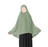 Mint green teen half body khimar prayer scarf Pakistan jersey anti slip hijab for namaz