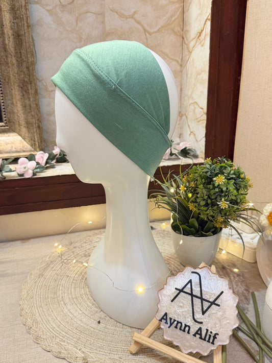 Mint green tube underscarf band stretchable hijab base