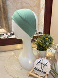 Mint green tube underscarf band stretchable hijab base