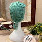 Mint Green ruched tie back hijab cap made from soft breathable jersey with full head coverage and adjustable tie-back by Aynn Alif.