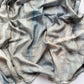 Arctic Mist Marble Modal Lawn Hijab in extra-large size featuring soft ivory, grey and blue watercolor marble print with a lightweight breathable drape.