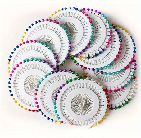 Multi colour pinwheel hijab pins with 30 colourful scarf pins for secure and stylish hijab styling.