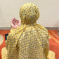Mustard yellow floral namaz chaadar soft breathable modest prayer chadar full coverage Pakistan