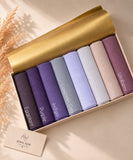 Chiffon Zari Hijab collection in Eggplant, Purple, Indigo, Lavender Grey, Lilac, Light Lavender, Thistle and Wildberry