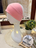 Peachish pink tube underscarf band stretchable hijab base