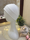 White tube underscarf band stretchable hijab base