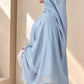 Powder blue extra-large modal hijab featuring an extremely soft, breathable fabric with a smooth drape and delicate texture by Aynn Alif.