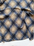 midnight blue printed lawn pleated hijab breathable lightweight scarf