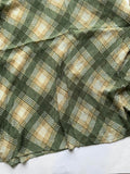 pista green printed lawn pleated hijab soft breathable scarf