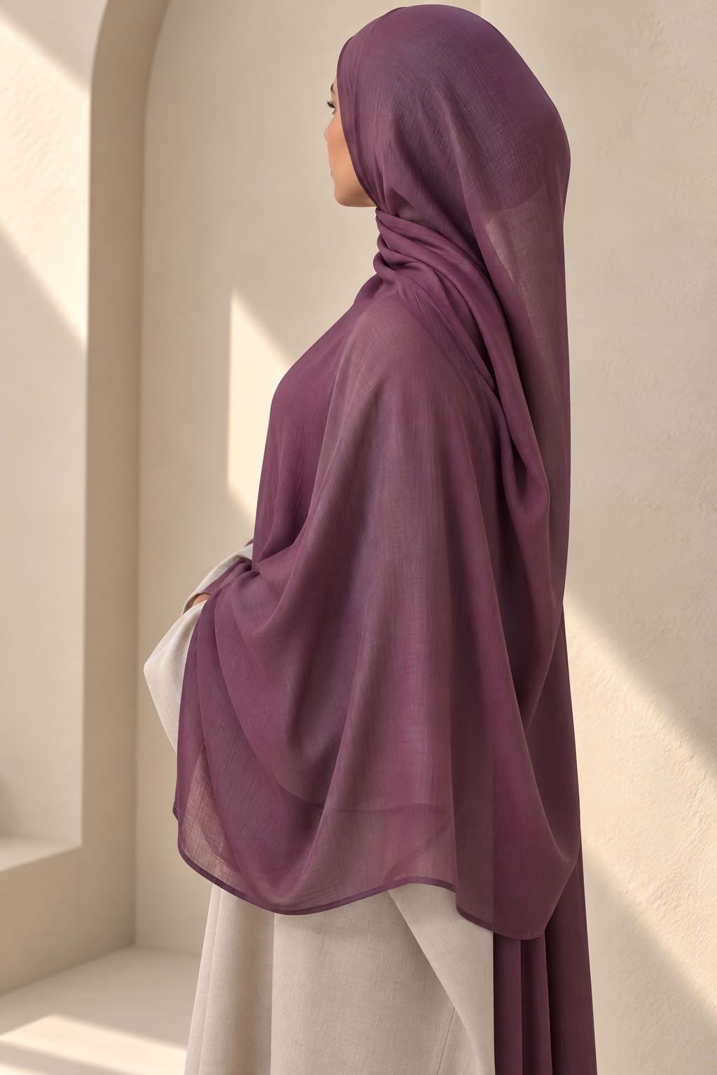 Extra large Purple modal hijab in soft and breathable modal fabric