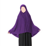 Purple teen half body khimar prayer scarf Pakistan anti slip jersey hijab