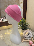 Rose pink tube underscarf band smooth breathable hijab base