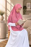 Shop Aynn Alif Rose Pink teens jersey makhna scarf in Pakistan. Soft, comfortable and adjustable with back elastic for girls aged 11–16 years.
