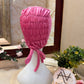 Rose Pink ruched tie back hijab cap made from soft breathable jersey with full head coverage and adjustable tie-back by Aynn Alif.