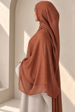 Extra large rust brown modal hijab in extremely soft and breathable fabric